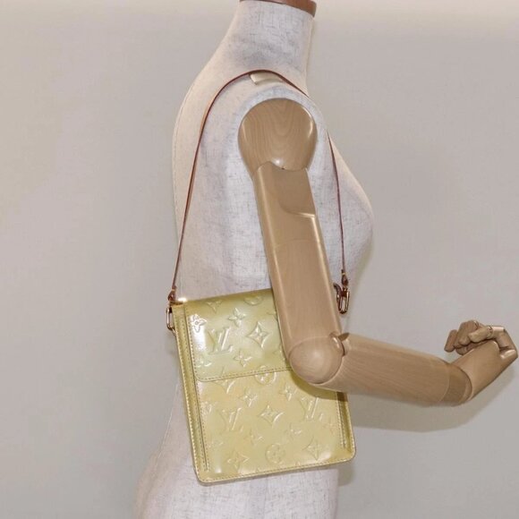 LOUIS VUITTON Monogram Vernis Motto Accessory Pouch Gris M91030 LV Auth ep10575 - Picture 1 of 16
